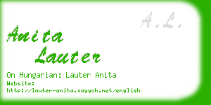 anita lauter business card